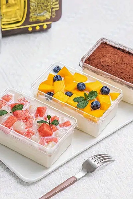 Clear PET Plastic Rectangular Cake Container With Lid - Small - TEM IMPORTS™