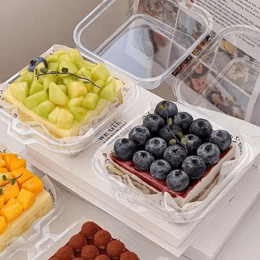 Clear PET Takeaway Burger Box Food Clam - TEM IMPORTS™