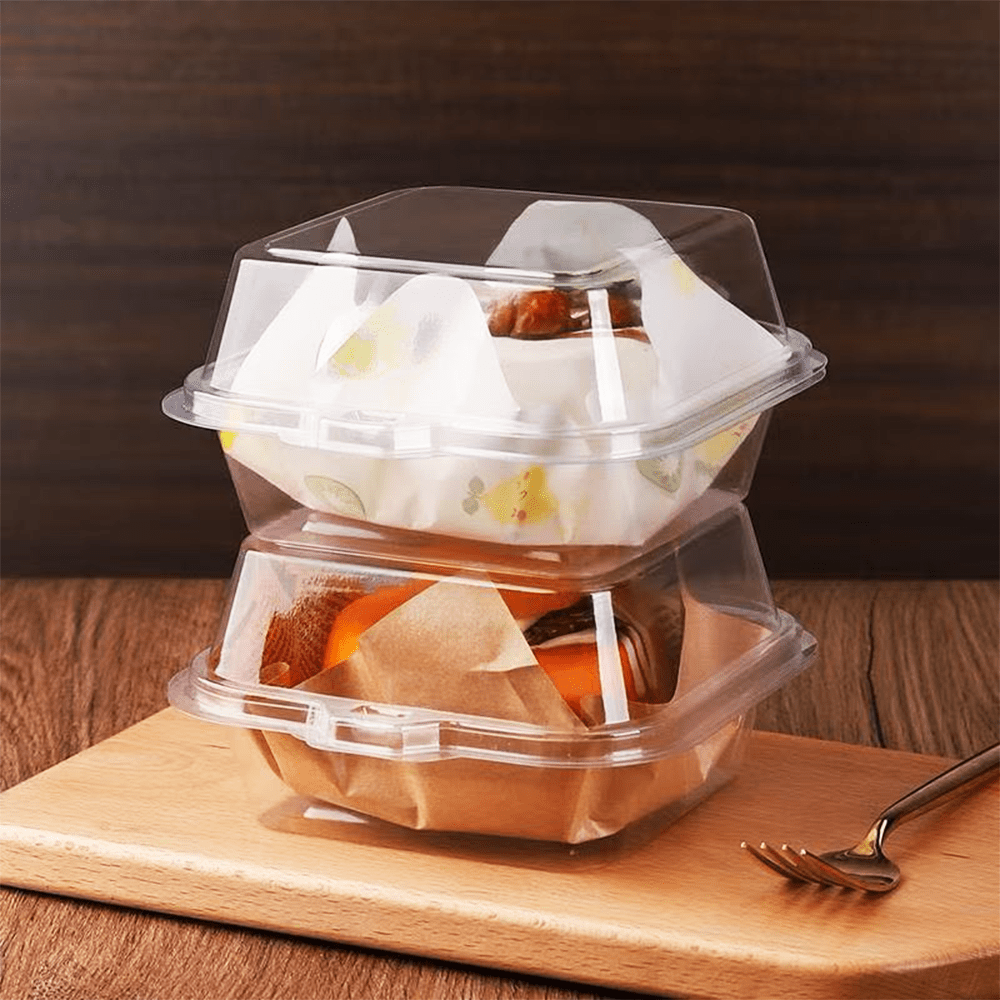 Clear PET Takeaway Burger Box Food Clam - TEM IMPORTS™