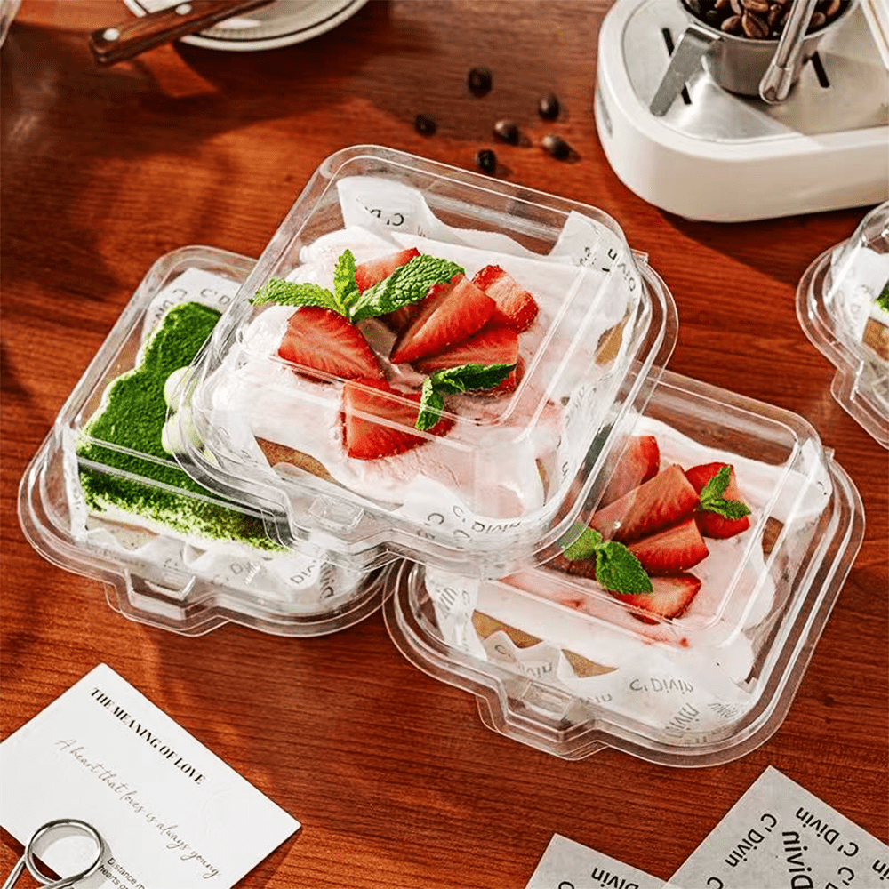 Clear PET Takeaway Burger Box Food Clam - TEM IMPORTS™