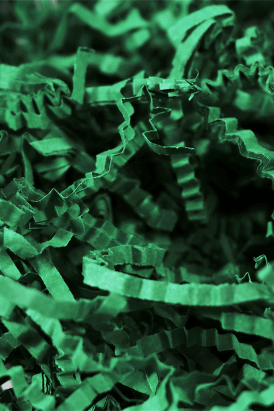 Dark Green Crinkle Paper Shreds Fillers - 1Kg - TEM IMPORTS™
