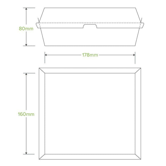 Dinner BioBoard Kraft Box - 150pcs/Ctn - TEM IMPORTS™