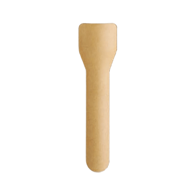 Eco-friendly Paper Gelato Spoon Brown PHA Coating - 1000/CTN - TEM IMPORTS™