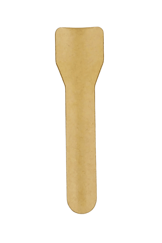 Eco-friendly Paper Gelato Spoon Brown PHA Coating - 1000/CTN - TEM IMPORTS™