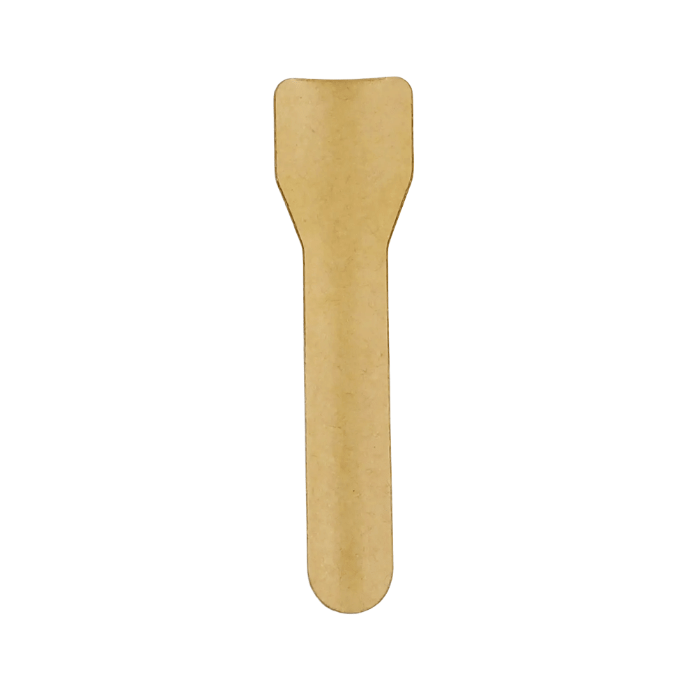 Eco-friendly Paper Gelato Spoon Brown PHA Coating - 1000/CTN - TEM IMPORTS™