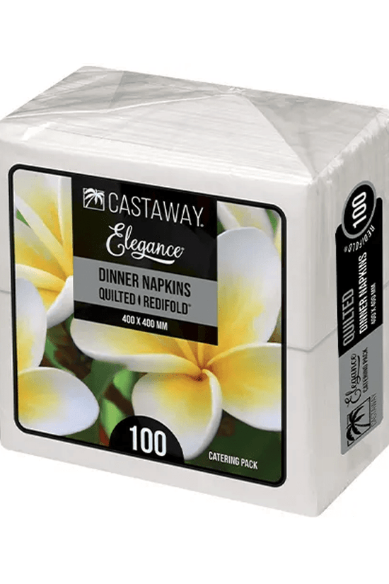 Elegance Dinner Napkins RediFold White 400x400mm - 1000/CTN - TEM IMPORTS™