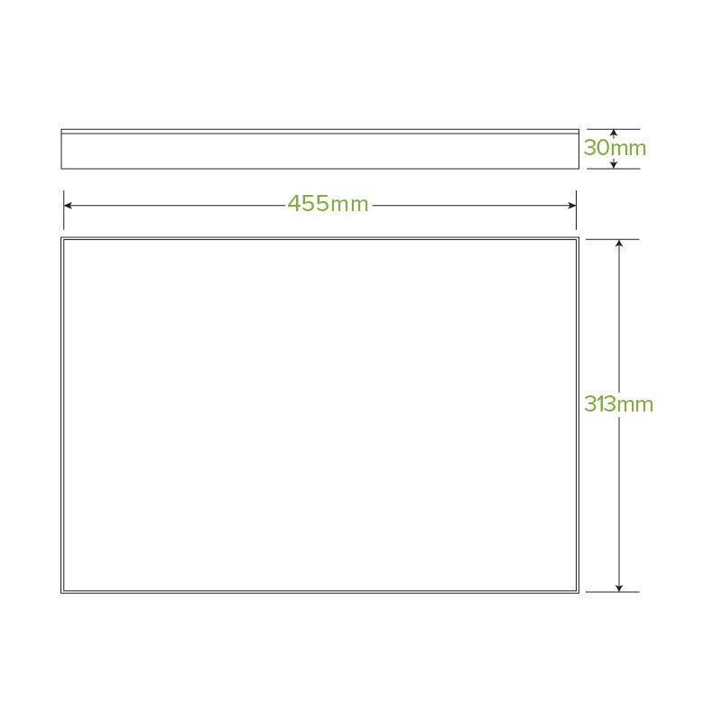 Extra Large BioBoard Catering Tray Base - 50pcs/Ctn - TEM IMPORTS™