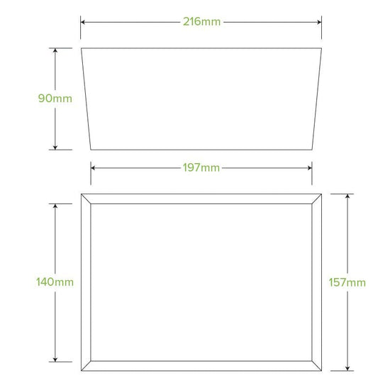 Extra Large BioBoard Lunch Box - 200pcs/Ctn - TEM IMPORTS™