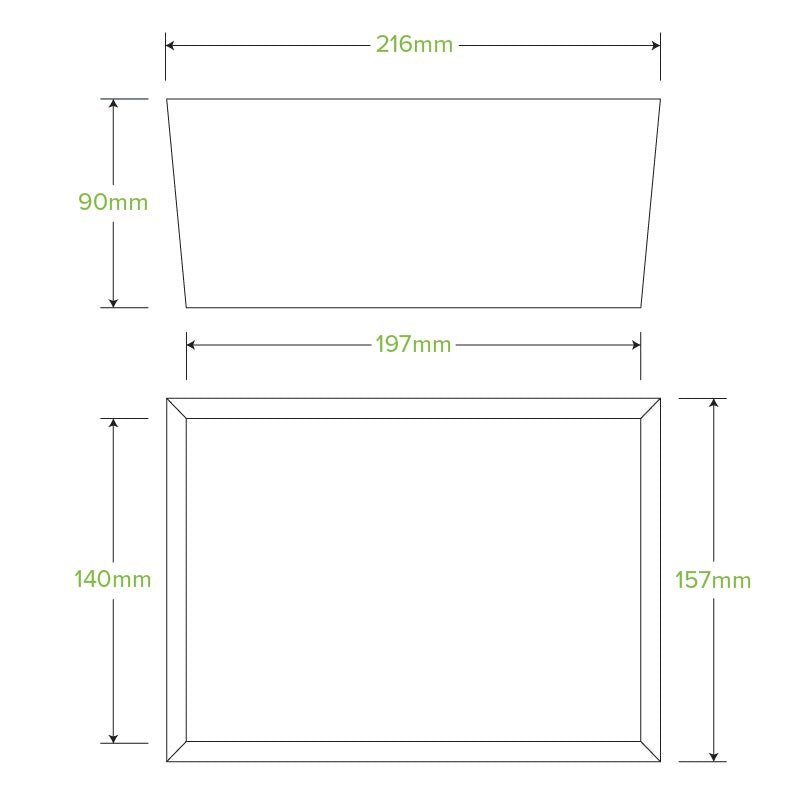 Extra Large BioBoard Lunch Box - 200pcs/Ctn - TEM IMPORTS™