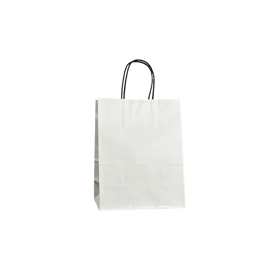 Extra Small White Twisted Paper Handle Bag - TEM IMPORTS™