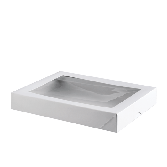 Flat Long Patisserie White Window Box
