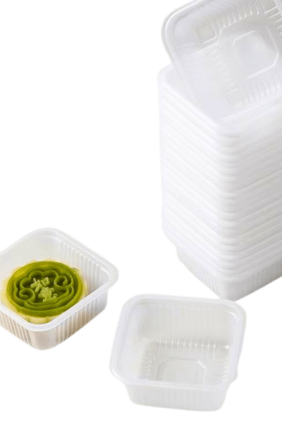 Food-Grade Plastic Mooncake Trays Matt Clear - 65x65 - TEM IMPORTS™