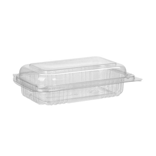 Freshview Clear Rectangular Large Salad Pack Hinged Lid - 250/CTN