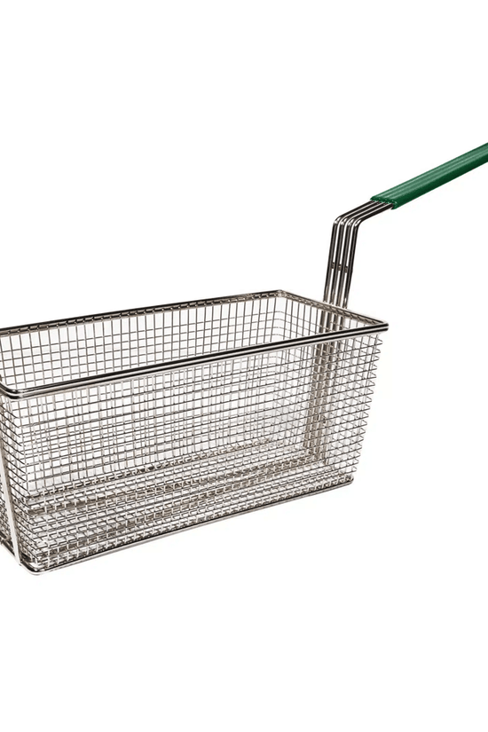 Fry Basket Rectangle With Green PVC Handle - TEM IMPORTS™