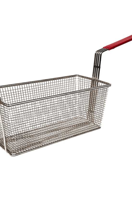 Fry Basket Rectangle With Red PVC Handle - TEM IMPORTS™