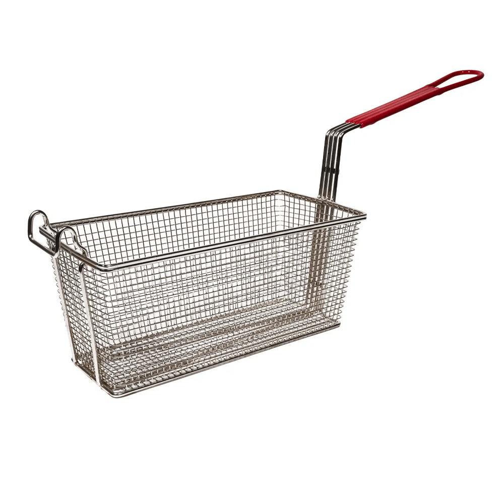 Fry Basket Rectangle With Red PVC Handle - TEM IMPORTS™