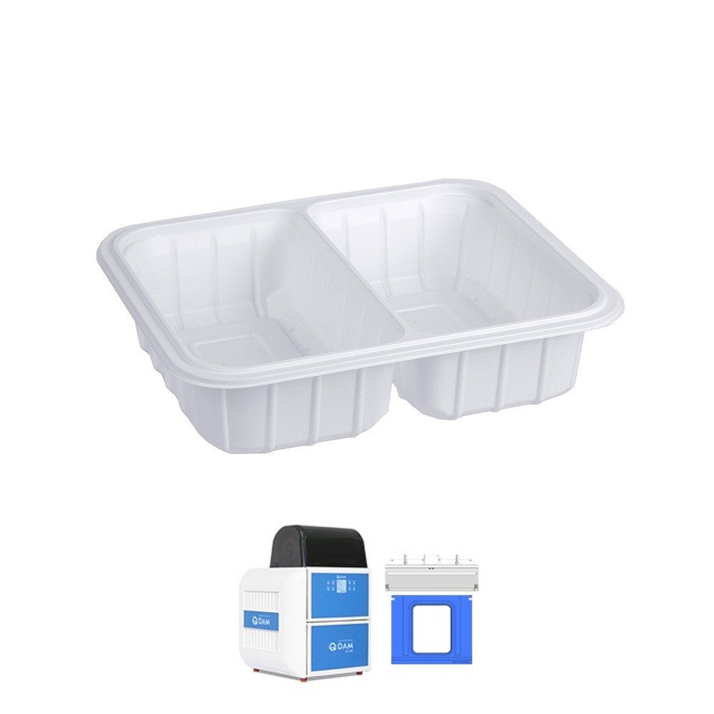 GMPack 2 Compartment Meal Tray For QS300 - 155195 - 600/CTN - TEM IMPORTS™