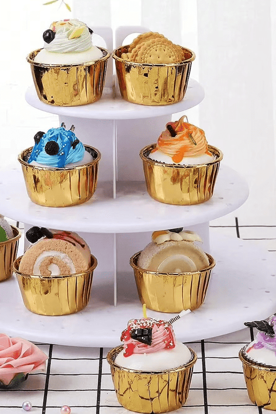 Gold And Gold Foil Baking Paper Cup - TEM IMPORTS™