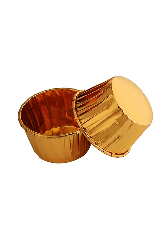 Gold And Gold Foil Baking Paper Cup - B38xH30 - TEM IMPORTS™