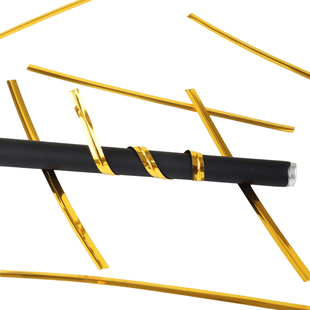 Gold Metallic Twist Tie 100mm - 500/PKT - TEM IMPORTS™