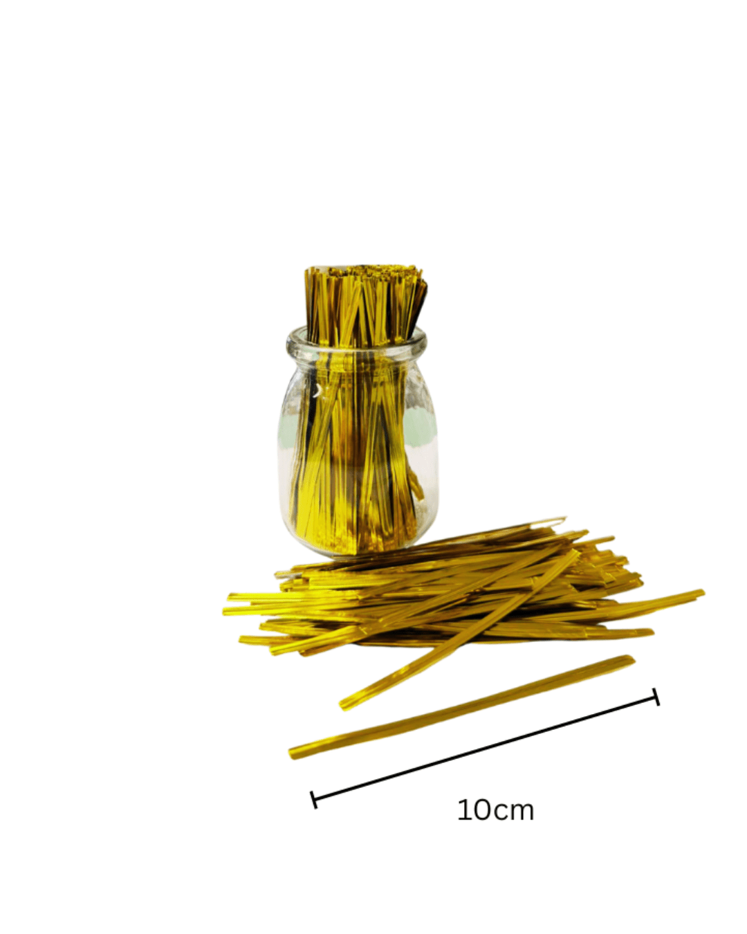 Gold Metallic Twist Tie 100mm - 500/PKT - TEM IMPORTS™
