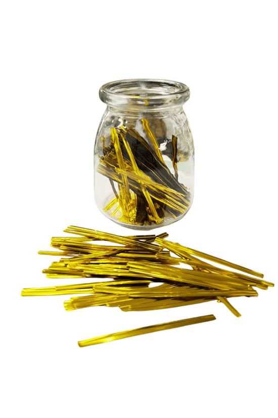 Gold Metallic Twist Tie 60mm - 500/PKT - TEM IMPORTS™