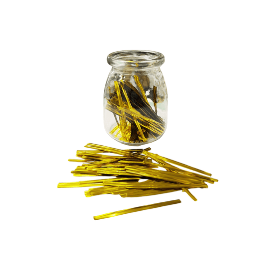 Gold Metallic Twist Tie 60mm - 500/PKT - TEM IMPORTS™