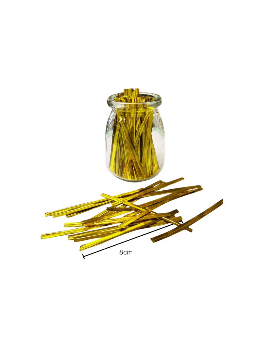 Gold Metallic Twist Tie 80mm - 500/PKT - TEM IMPORTS™