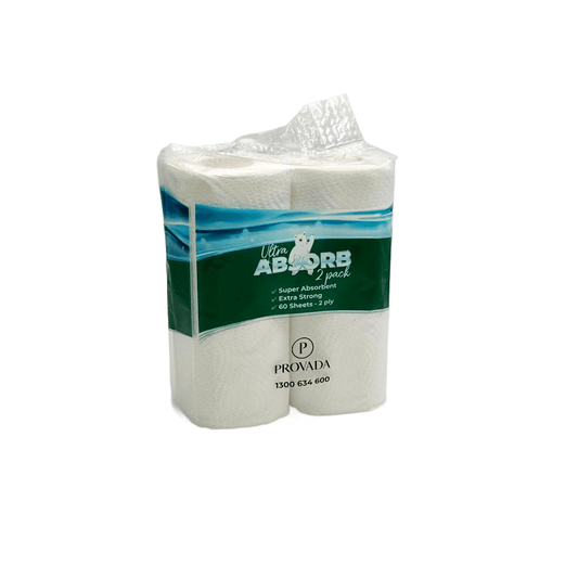Hand Towel Kitchen Roll 2-Ply Twin Pack - 24Rolls/Carton - TEM IMPORTS™