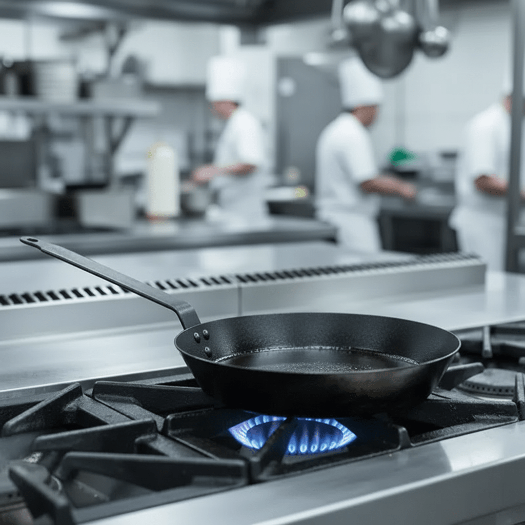 Heavy Duty Black Iron Fryingpan - 350mm - TEM IMPORTS™