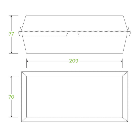 Hot Dog BioBoard White Box - 400pcs/Ctn - TEM IMPORTS™