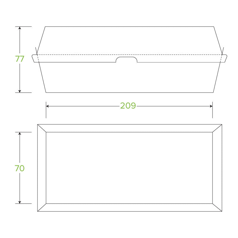 Hot Dog BioBoard White Box - 400pcs/Ctn - TEM IMPORTS™