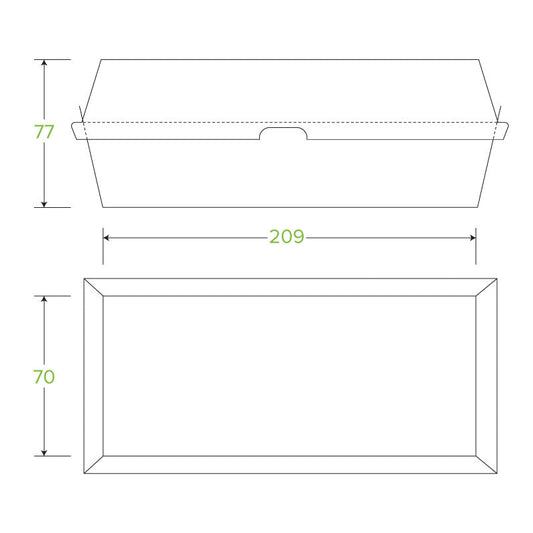 Hot Dog BioBoard White Box - 400pcs/Ctn - TEM IMPORTS™