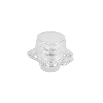 Individual Clear PET CupCake Hinged Lid Holder - TEM IMPORTS™