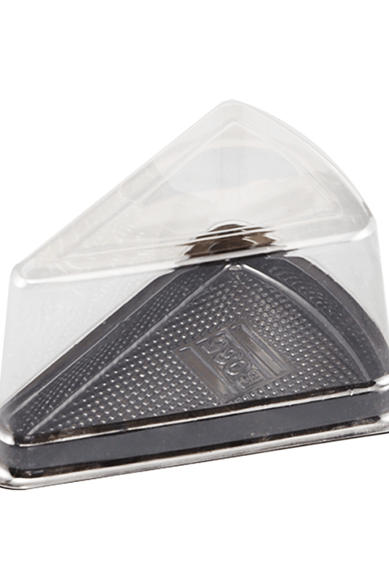 Individual Medium Black Triangle Slice Cake With Lid - TEM IMPORTS™