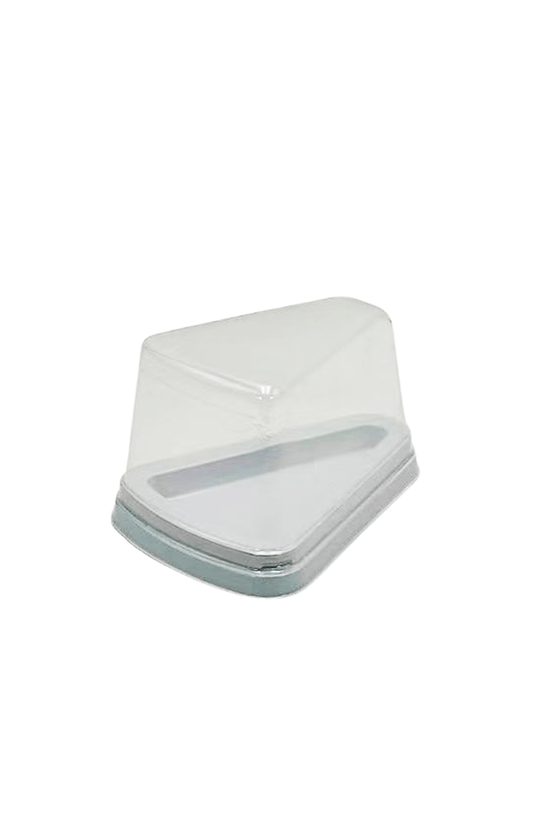 Individual Medium White High Triangle Slice Cake With Lid - TEM IMPORTS™