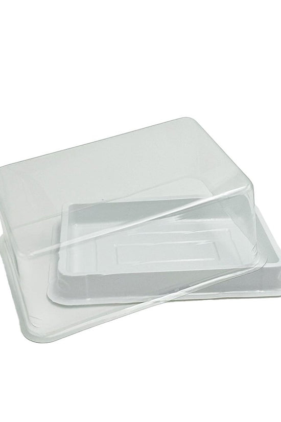 Individual Small White Rectangular Cake Container With Lid - TEM IMPORTS™