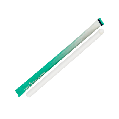 8mm Individually Wrapped Slant Cut Paper Straws (White)