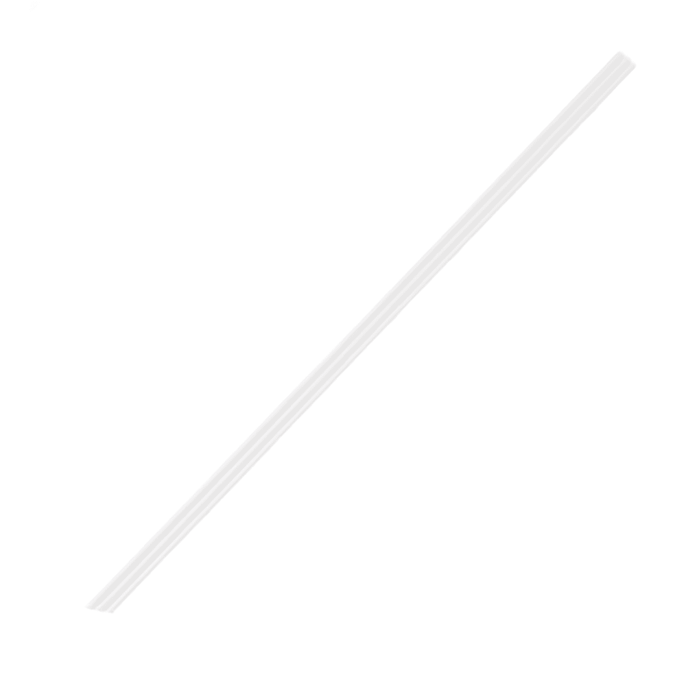 White Individually Wrapped PLA Three-Hole Sip Straws (Sharp End)