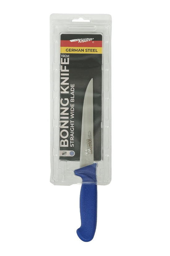 KH Kharve® Boning Knife Straight & Wide Blade 150mm - Blue - TEM IMPORTS™