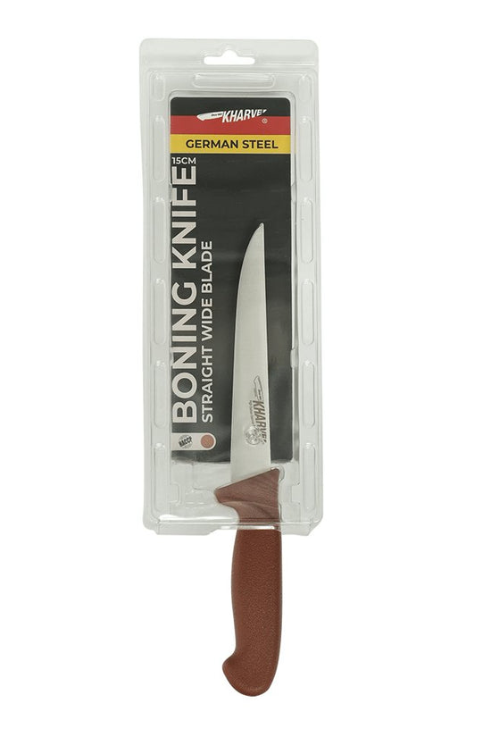 KH Kharve® Boning Knife Straight & Wide Blade 150mm - Brown - TEM IMPORTS™