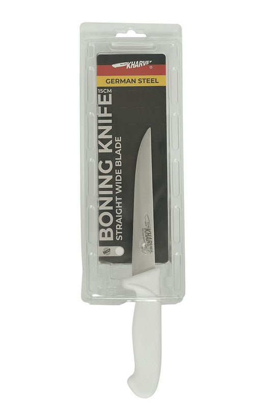 KH Kharve® Boning Knife Straight & Wide Blade 150mm - White - TEM IMPORTS™