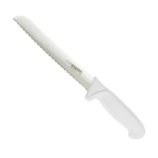 KH Kharve® Bread Knife Serrated White 20cm - TEM IMPORTS™