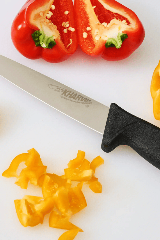 KH Kharve® Utility Knife Black 15cm - TEM IMPORTS™