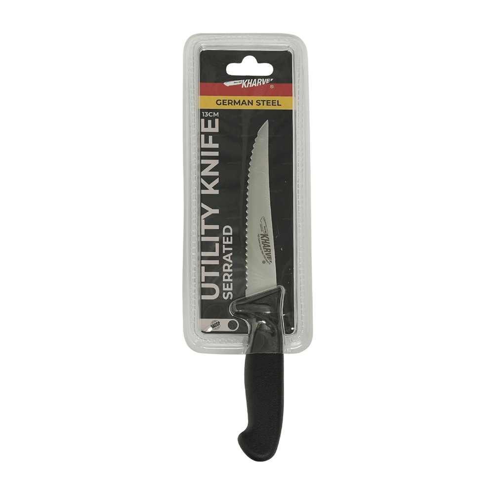 KH Kharve® Utility Knife Serrated 130mm - TEM IMPORTS™