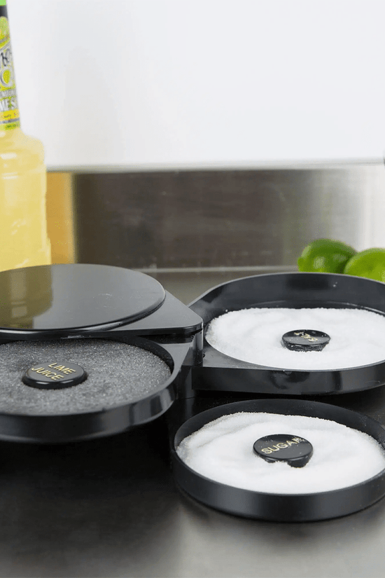 KH Probar® Glass Rimmer 3 Compartment Black - TEM IMPORTS™