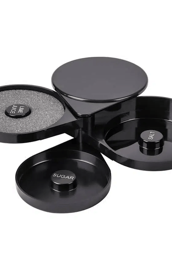 KH Probar® Glass Rimmer 3 Compartment Black - TEM IMPORTS™