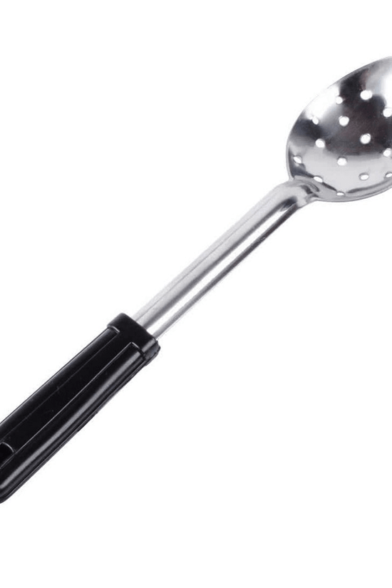 KH Serving Spoon Black Handle Perforated Stainless Steel - TEM IMPORTS™