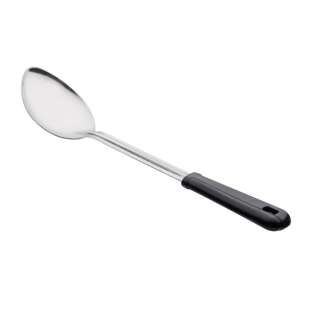 KH Serving Spoon Black Handle Plain Stainless Steel - TEM IMPORTS™