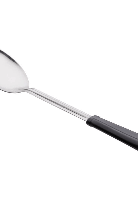 KH Serving Spoon Black Handle Plain Stainless Steel - TEM IMPORTS™